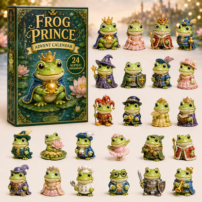 CHRISTMAS KICKOFF 40% OFF - Prince Frog Advent Calendar 2026 - 24-Day Festive Countdown, Acrylic Charms Blind Box - Gift For Frog Lovers