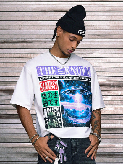 Printed Loose Fit Mens Streetwear T-Shirt