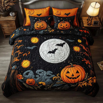 Pumpkin & Bat Halloween Bedding Set