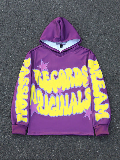 Purple Graffiti Streetwear Hoodie