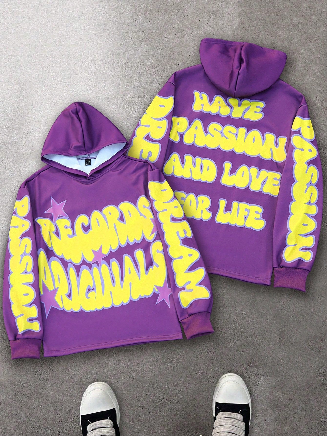 Purple Graffiti Streetwear Hoodie