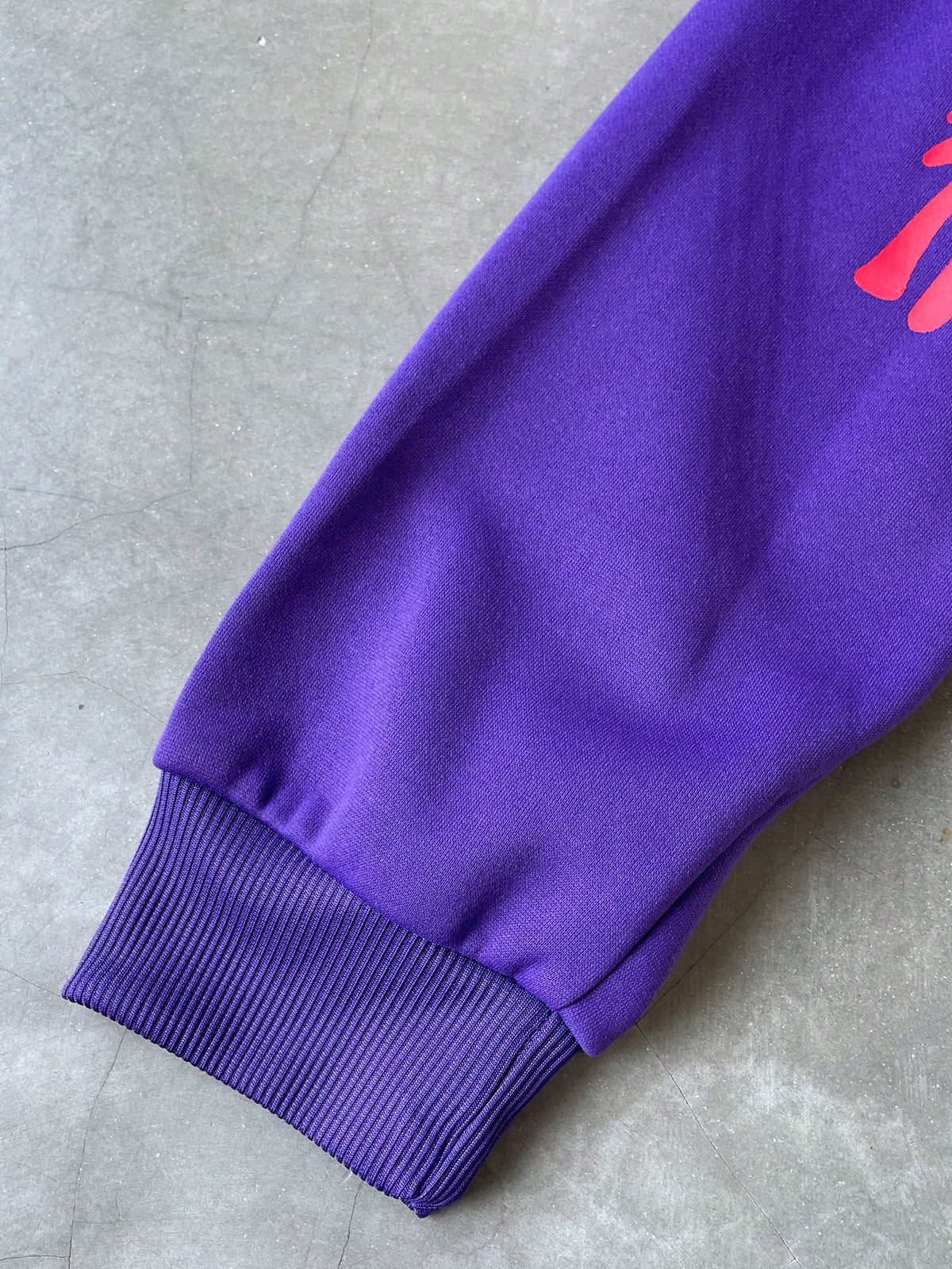 Purple Graphic Zip Up Streetwear Hoodie