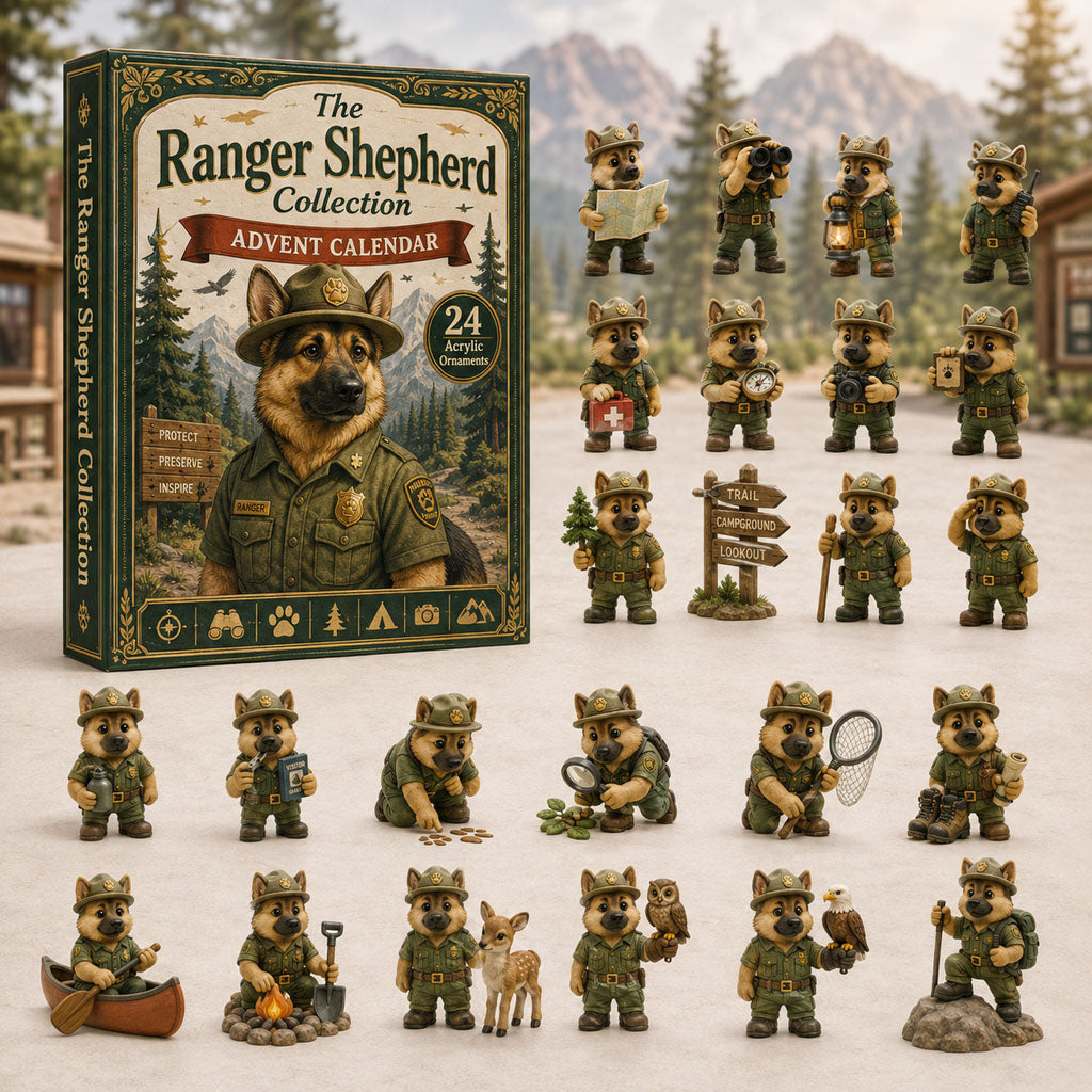 CHRISMAST KICKOFF 40% OFF - Ranger Shepherd Dog Advent Calendar 2026 - 24-Day Festive Countdown, Acrylic Charms Blind Box - Gift For Dog Lovers AC0TH149