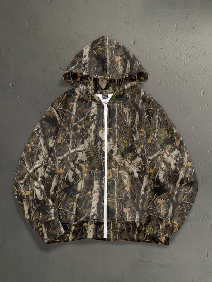 Realistic Forest Camo Zip Up Hoodie