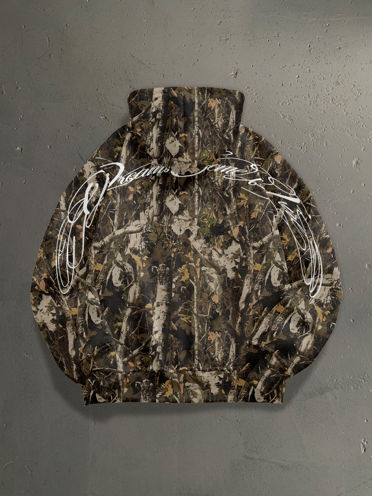 Realistic Forest Camo Zip Up Hoodie