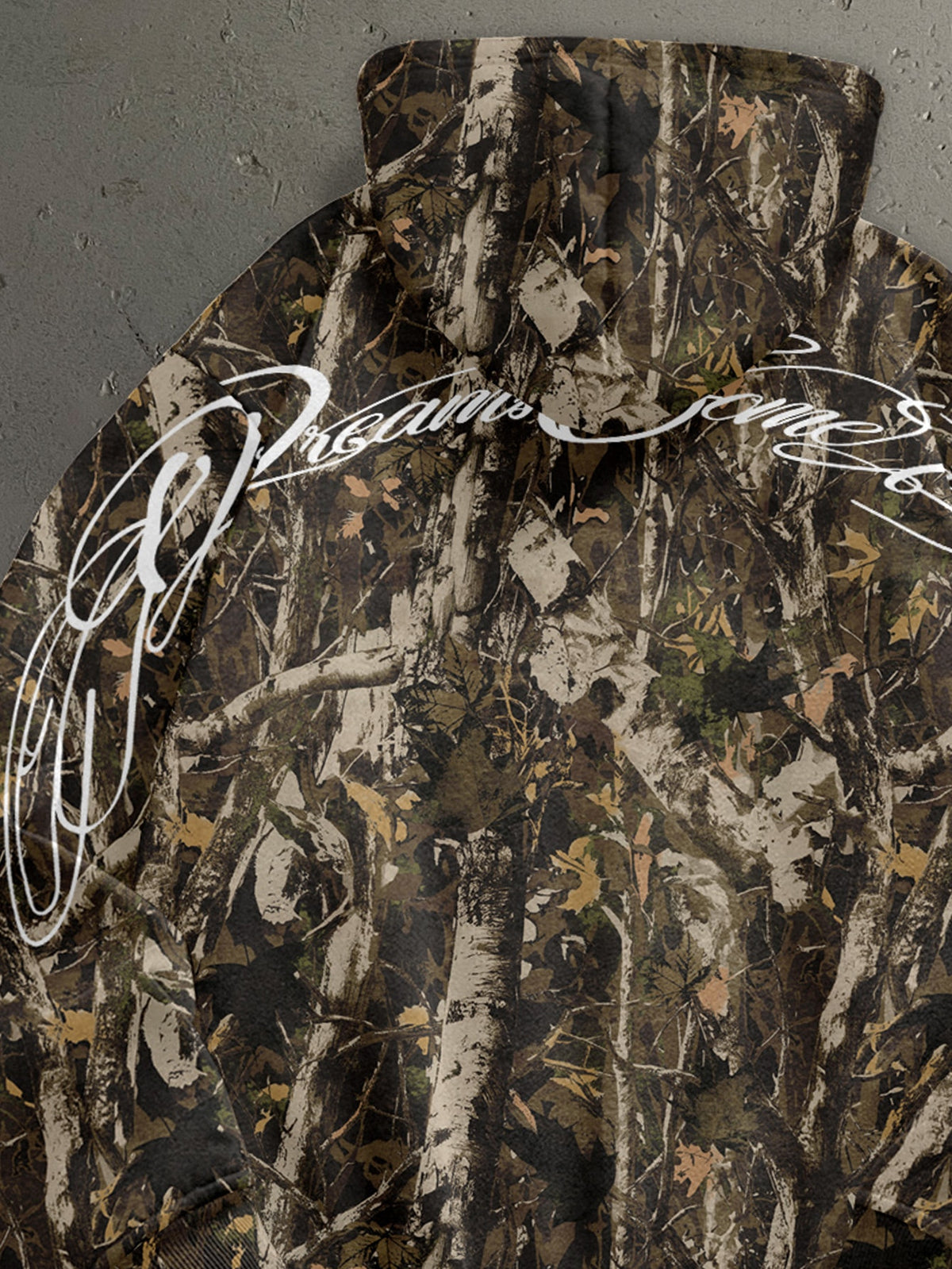 Realistic Forest Camo Zip Up Hoodie