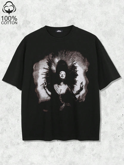 Retro Vintage Mystical Gothic Black Tee