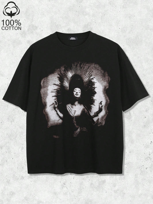 Retro Vintage Mystical Gothic Black Tee
