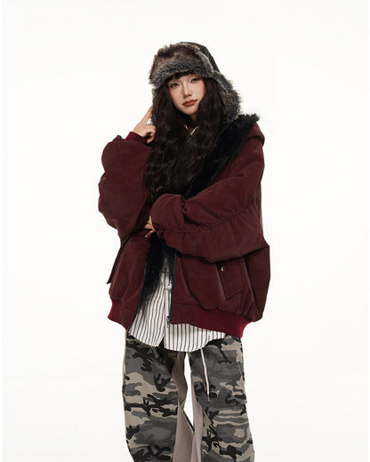 Cyber Angel Reversible Bomber Jacket