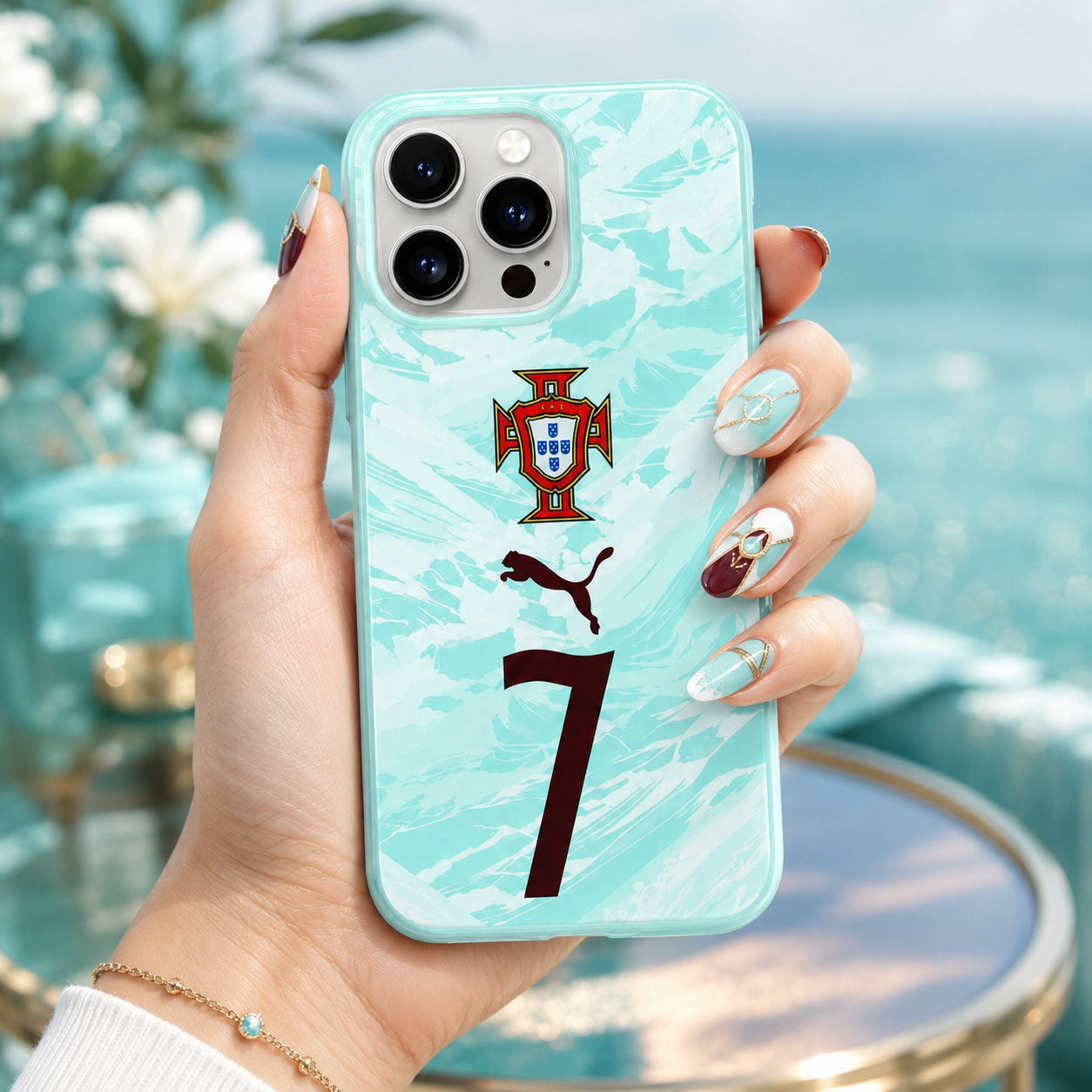 Ronaldo CR7 Portugal Marble Phone Case