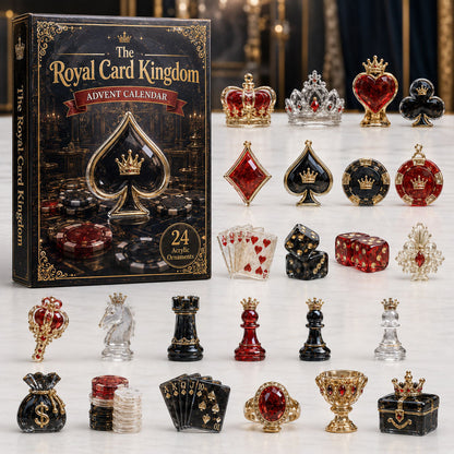 CHRISTMAS KICKOFF 40% OFF - Royal Poker Kingdom Advent Calendar 2026 - 24-Day Festive Countdown, Acrylic Charms Blind Box - Gift For Poker Lovers AC0TH017