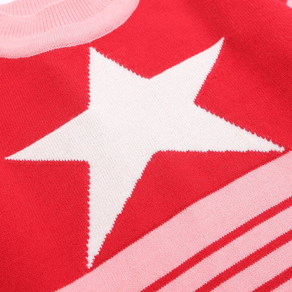 Y2K Star Stripes Perfect Sweater