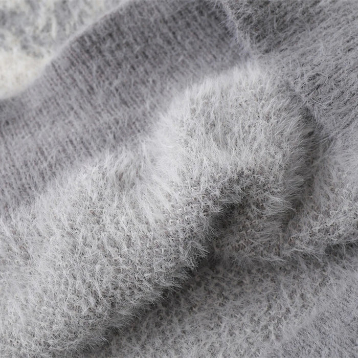 Stellar Splash Knit Sweater Abstract Galaxy Pattern