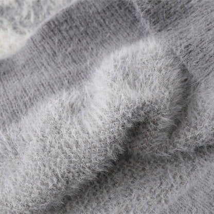 Stellar Splash Knit Sweater Abstract Galaxy Pattern