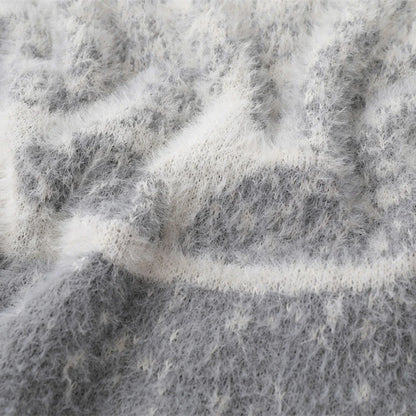 Stellar Splash Knit Sweater Abstract Galaxy Pattern