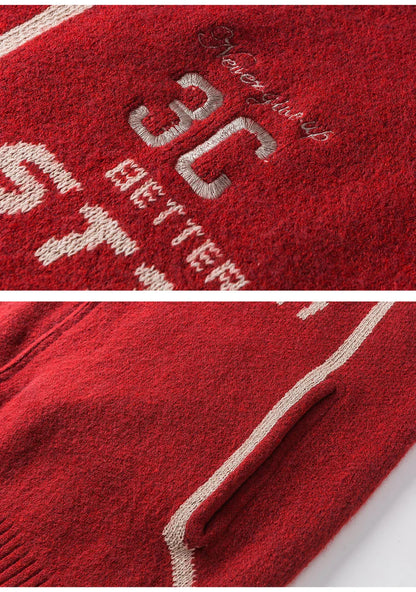 Retro Sports Zip-Up Sweater