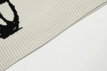 The Devil In The Love Sweater Bold Skull Print with Cozy Comfort