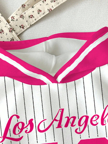 Women’s Colorblock & Numeric 79 Print Hoodie Sweatshirt Perfect for Autumn & Winter Fashion