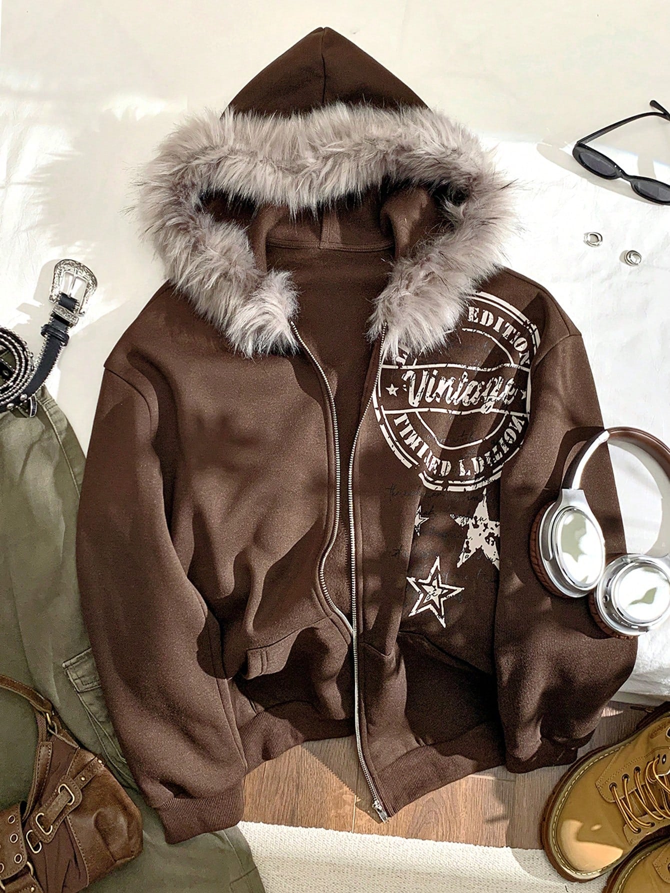 Women’s Printed Fleece Hoodie Cozy Casual Style for Fall & Winter