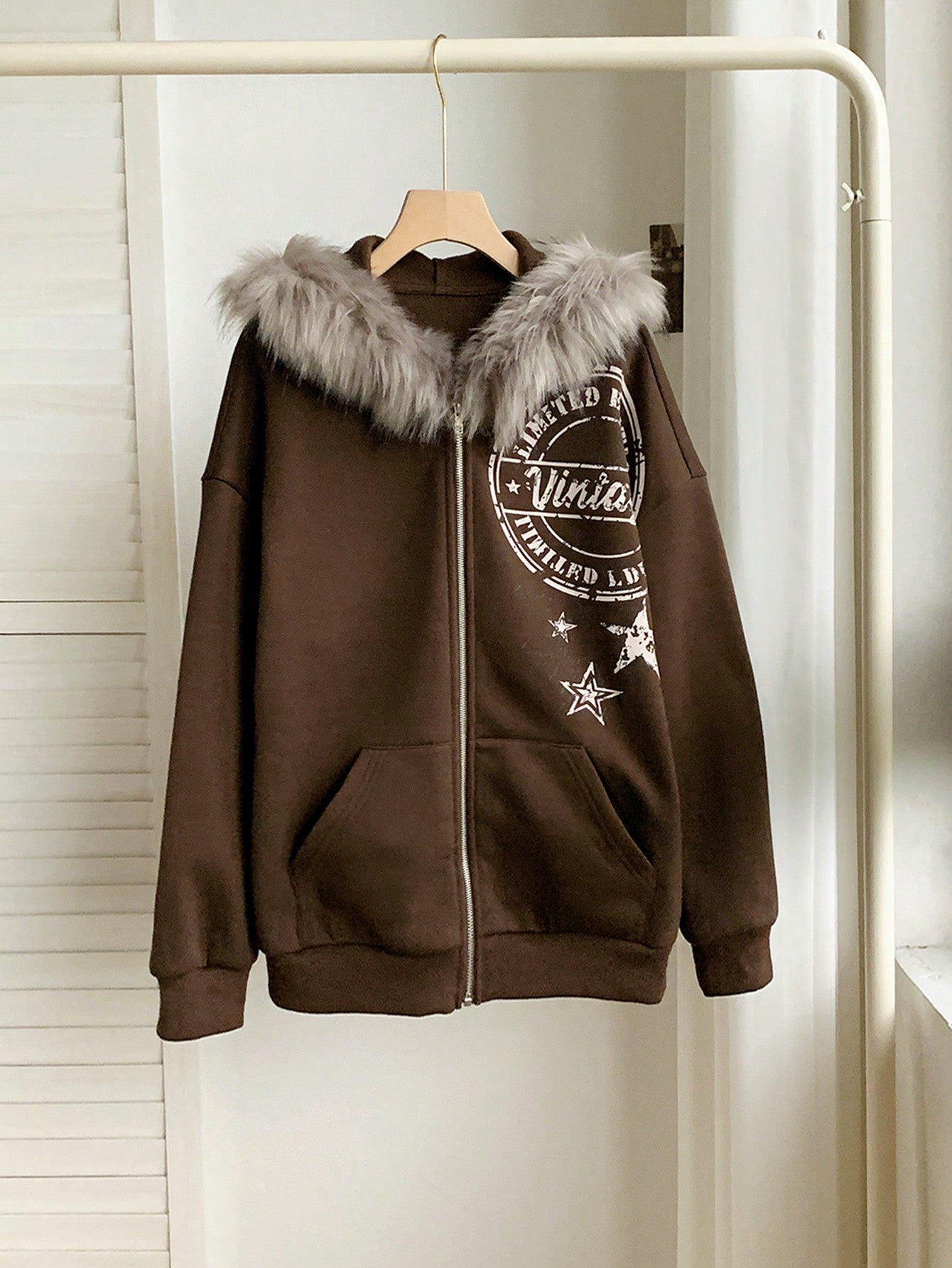 Women’s Printed Fleece Hoodie Cozy Casual Style for Fall & Winter