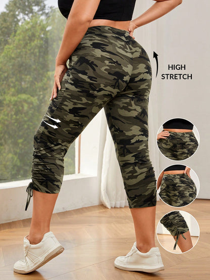 Plus Size Women's Summer Casual Sports Leggings