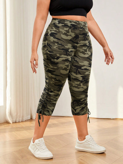 Plus Size Women's Summer Casual Sports Leggings