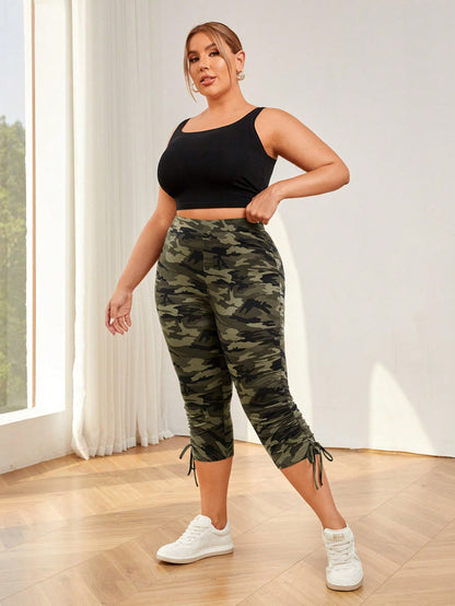 Plus Size Women's Summer Casual Sports Leggings
