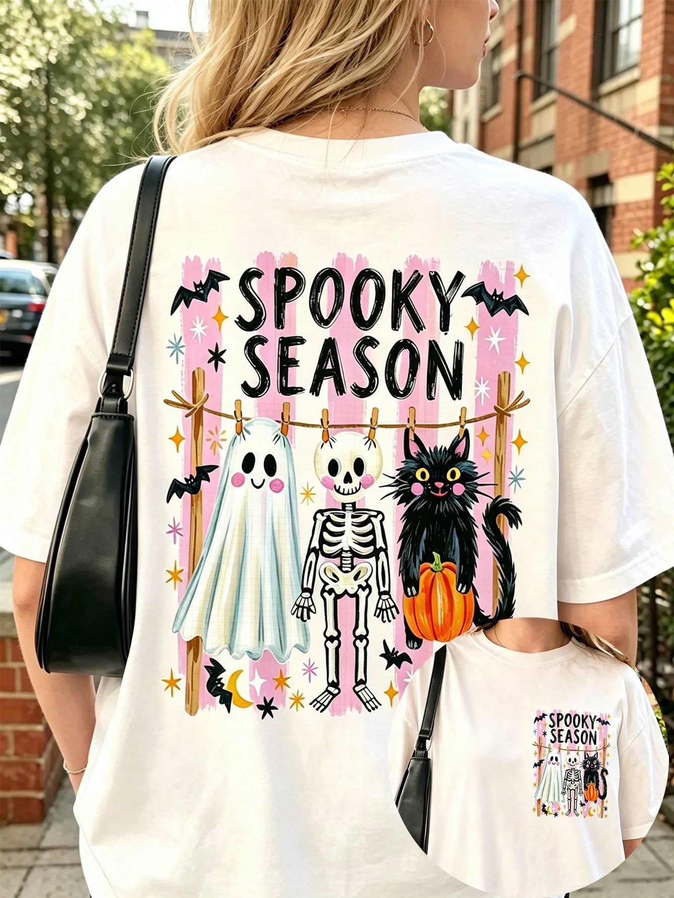 SPOOKY SEASON Minimalist Halloween Crew Neck Tee
