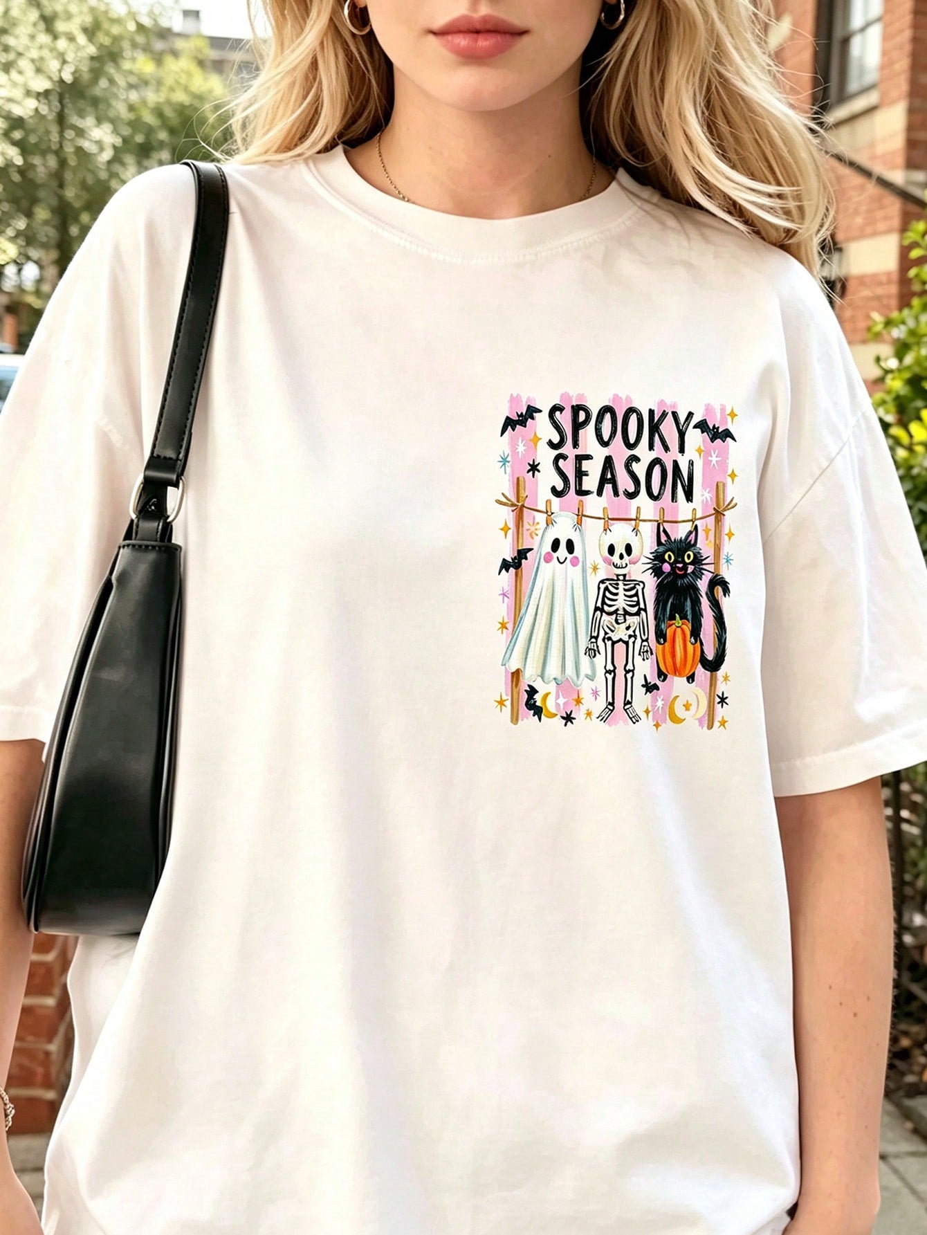 SPOOKY SEASON Minimalist Halloween Crew Neck Tee