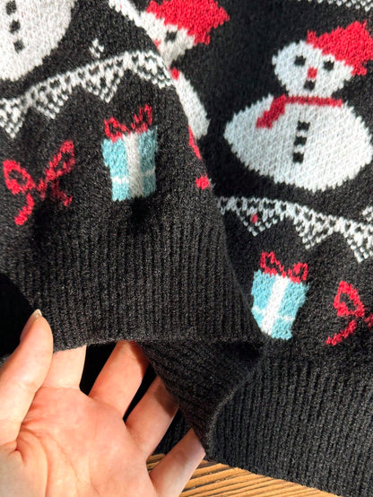 Men's Christmas Pattern Crew Neck Casual Pullover Long Sleeve Sweater