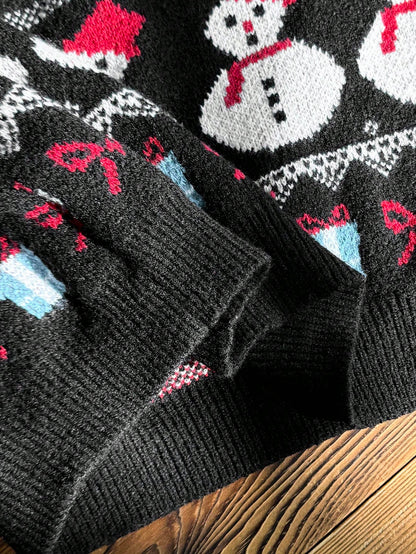 Men's Christmas Pattern Crew Neck Casual Pullover Long Sleeve Sweater