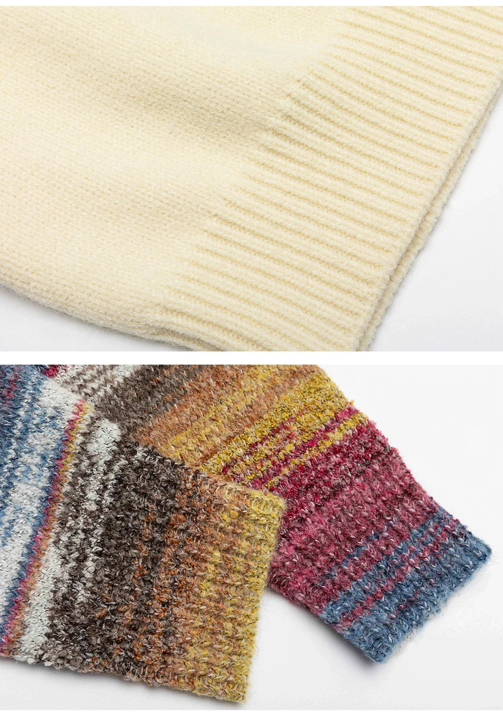 Textured Sleeve Knit Sweater