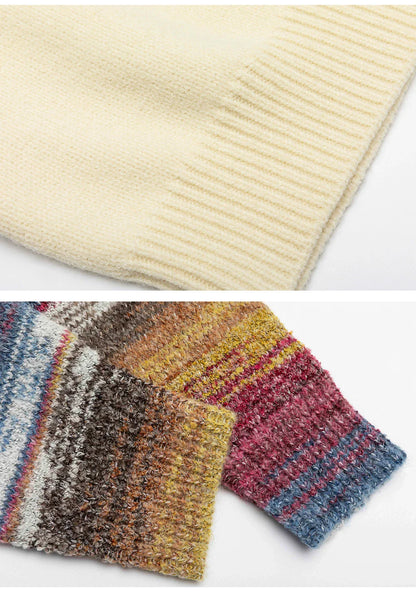 Textured Sleeve Knit Sweater