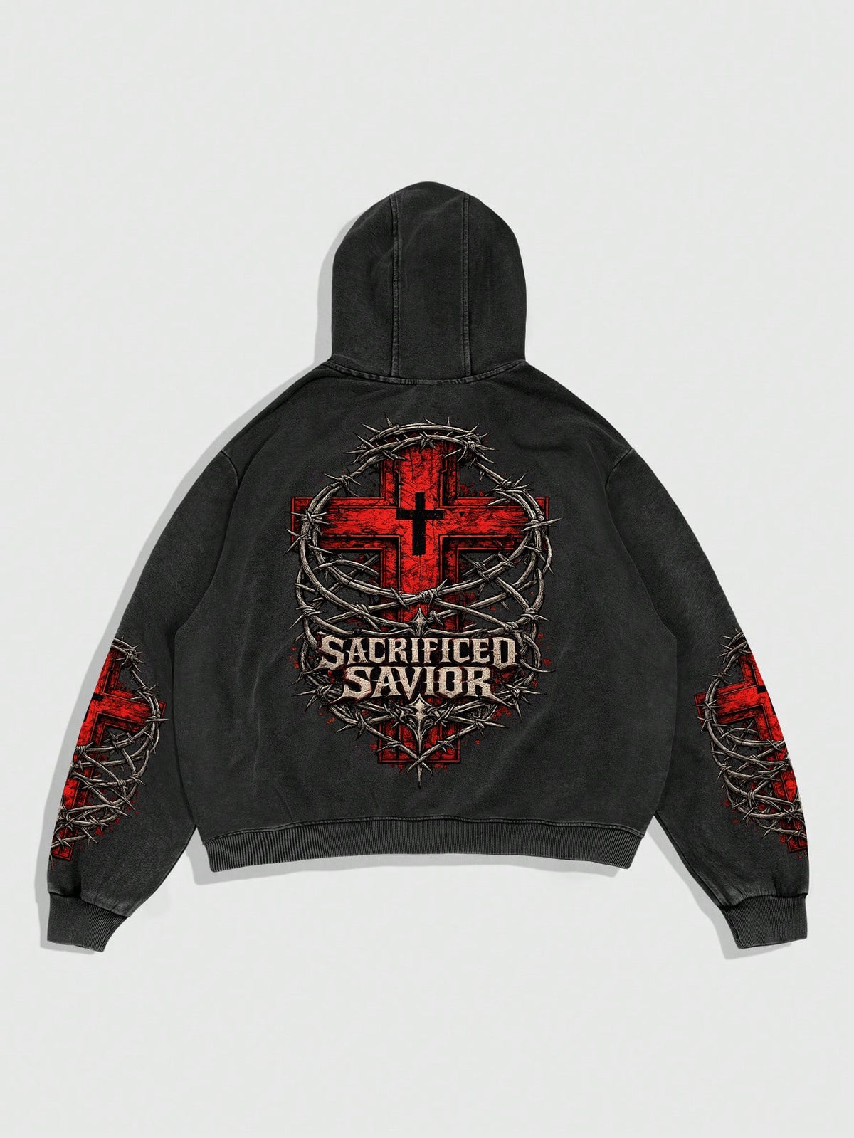 Sacrificed Savior Gothic Zip Hoodie