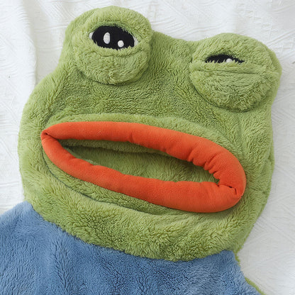 Sad Frog Fleece Onesie Pajama