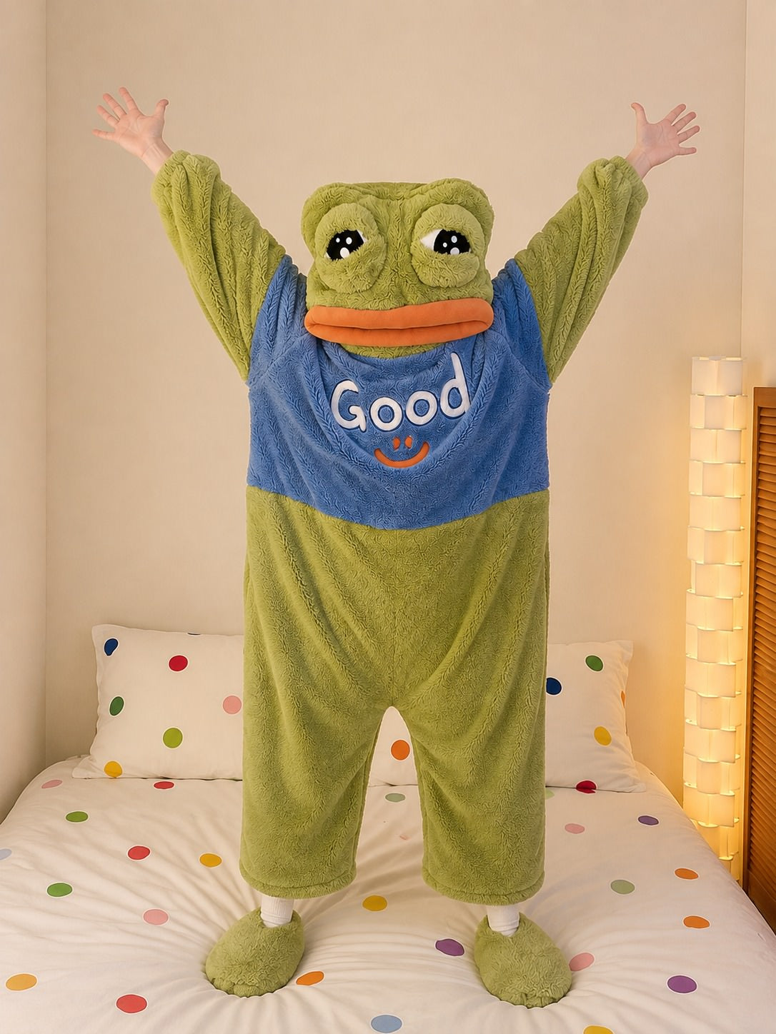 Sad Frog Fleece Onesie Pajama