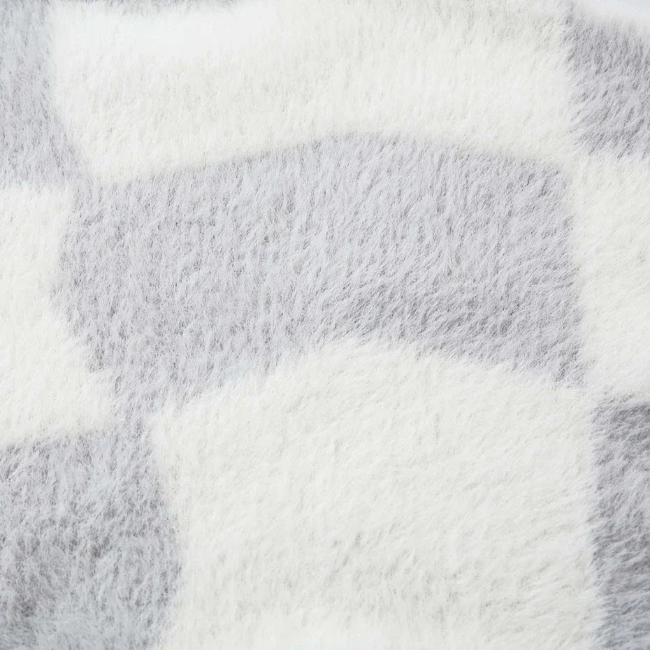 Y2K Abstract Grid Knitted Sweater