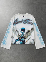 Saint Tears Angel Waffle Knit Long Sleeve Tee