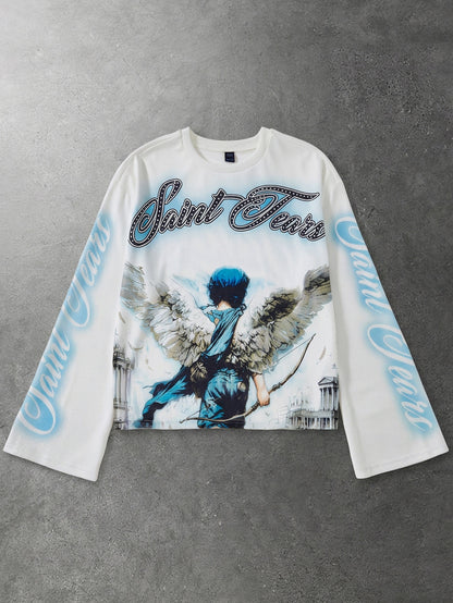 Saint Tears Angel Waffle Knit Long Sleeve Tee