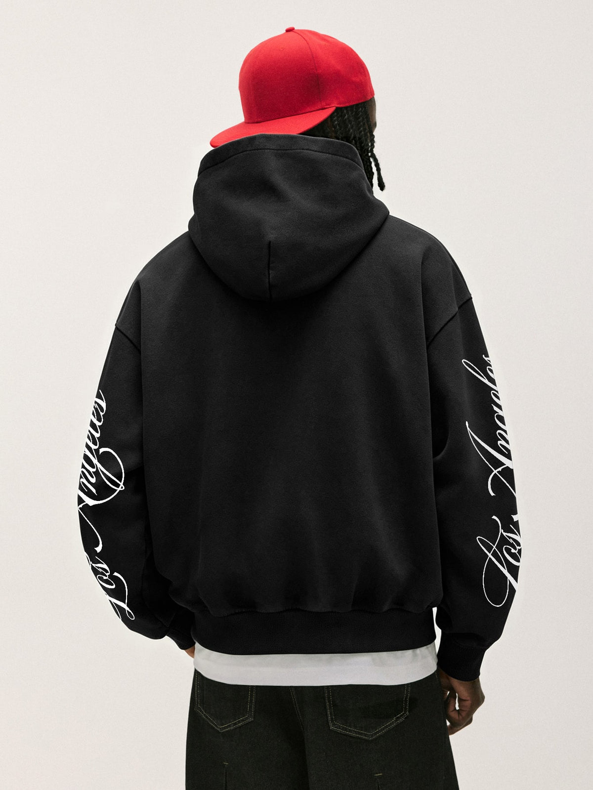 San Francisco '96 Oversized Black Zip-Up Hoodie