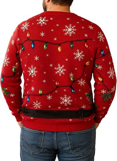 Santa's Fuel Tank Hairy Belly Christmas Sweatshirt
