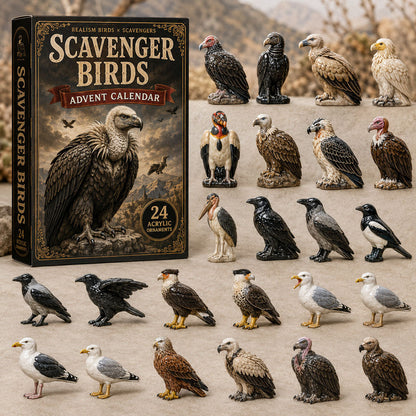 CHRISTMAS KICKOFF 40% OFF - Scavenger Birds Advent Calendar 2026 - 24-Day Festive Countdown, Acrylic Charms Blind Box - Gift For Bird Lovers AC0TM219