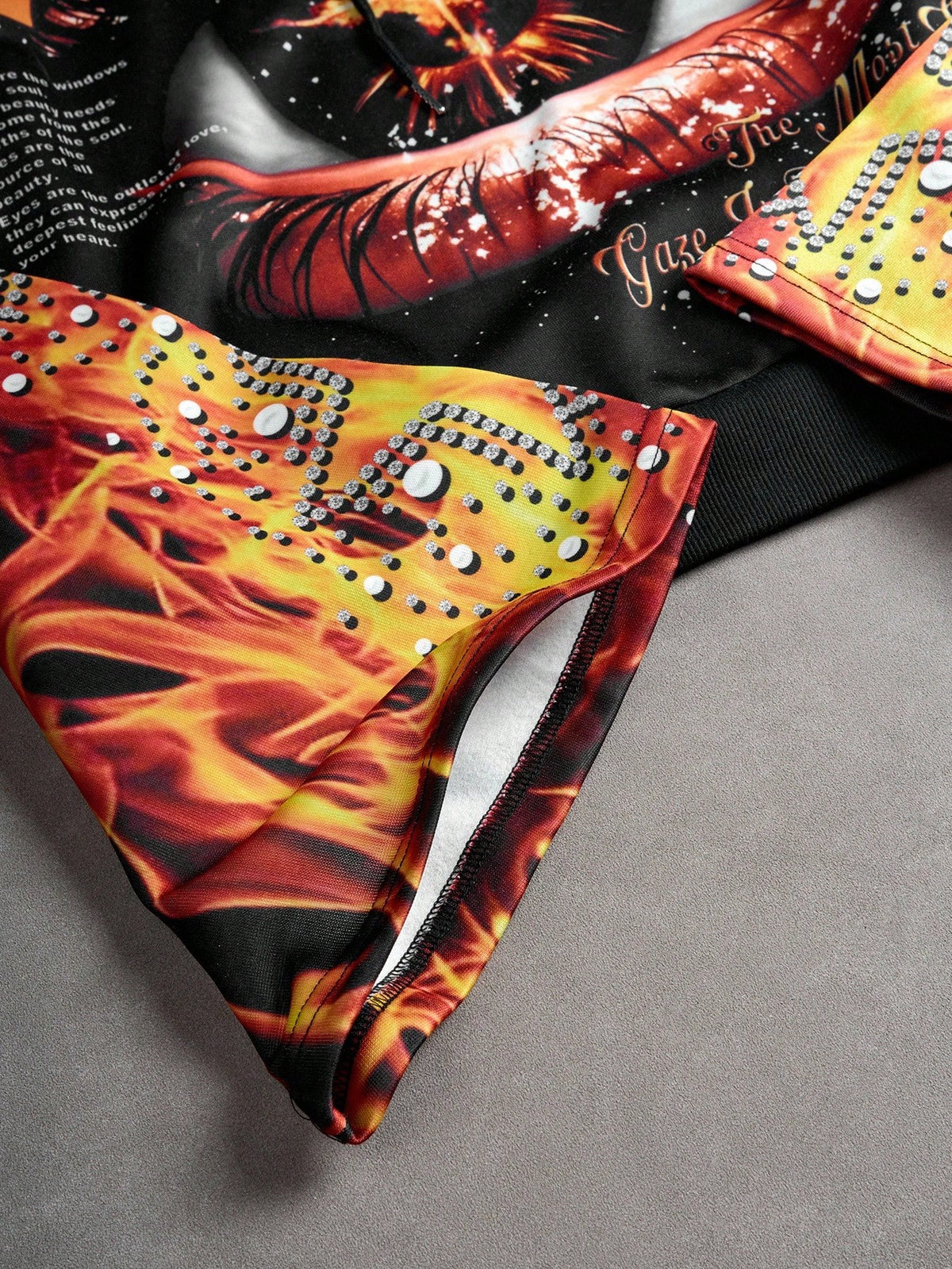 Serenity Eye Flame Crystal Mens Tracksuit Set