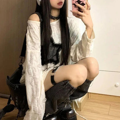 Y2K Star Grunge Sweater