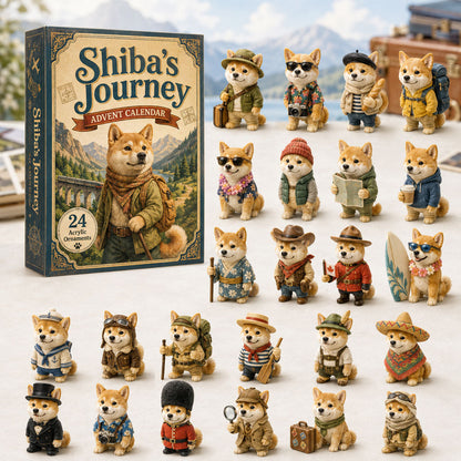 CHRISTMAS KICKOFF 40% OFF - Shiba Journey Advent Calendar 2026 - 24-Day Festive Countdown, Acrylic Charms Blind Box - Gift For Shiba Lovers AC0TH045