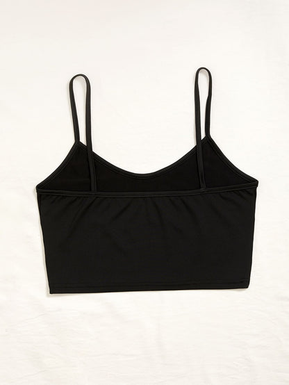 Skeleton Print Crop Cami Top Graphic Tee