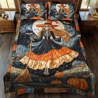 Skeleton Witch Halloween Bedding Set