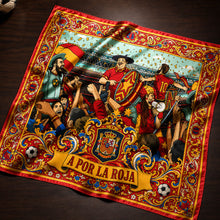 Spain World Cup Fans Silk Scarf Bandana