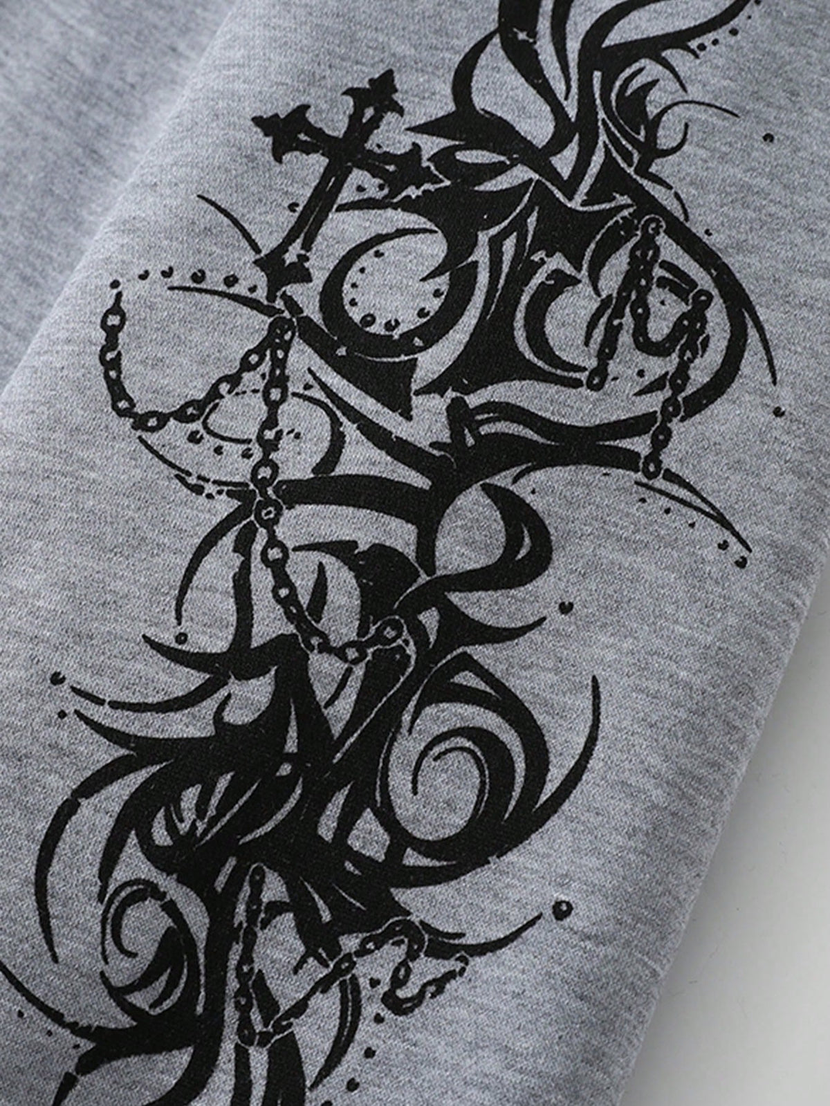 Spiritual Leader Jesus Grey Graphic Hoodie Polyester