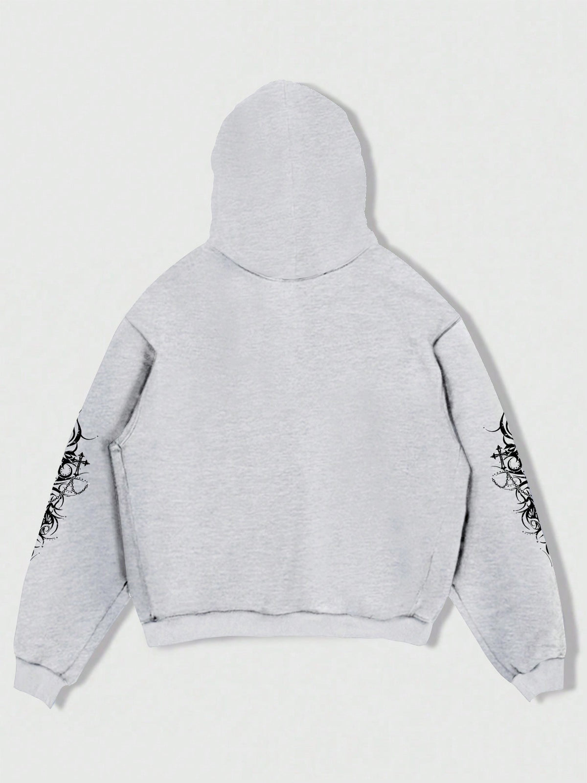 Spiritual Leader Jesus Grey Graphic Hoodie Polyester